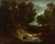 Thomas Gainsborough The Watering Place (mk08) oil painting on canvas